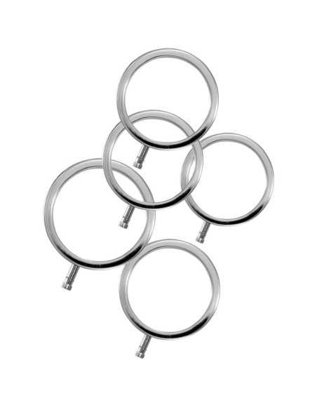 ELECTRASTIM - ELECTRARINGS METAL PENIS RINGS PACK OF 5