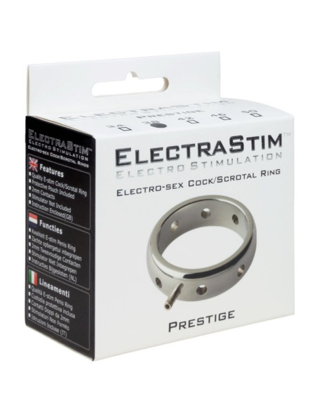 ELECTRASTIM - PRESTIGE ELECTROMAGNETIC METAL PENIS RING 46 MM