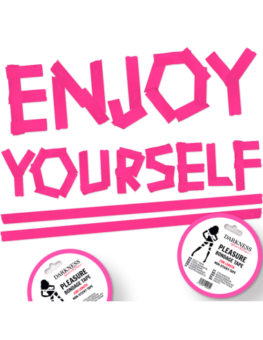 DARKNESS - NON-STICKY PINK BONDAGE TAPE 15 M