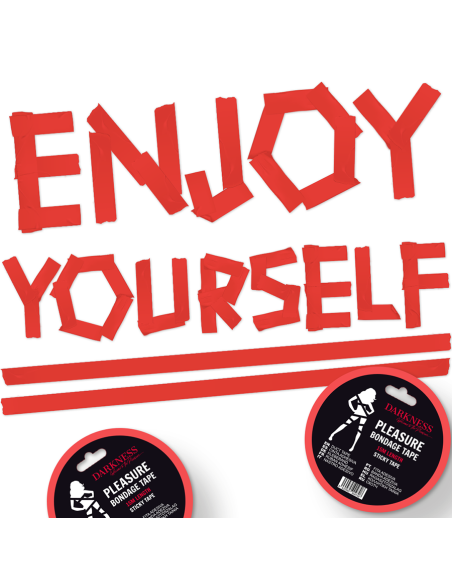 DARKNESS - ADHESIVE RED BONDAGE TAPE 15M