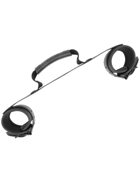 FETISH SUBMISSIVE - NOPRENE LINING HANDCUFFS WITH HANDLE