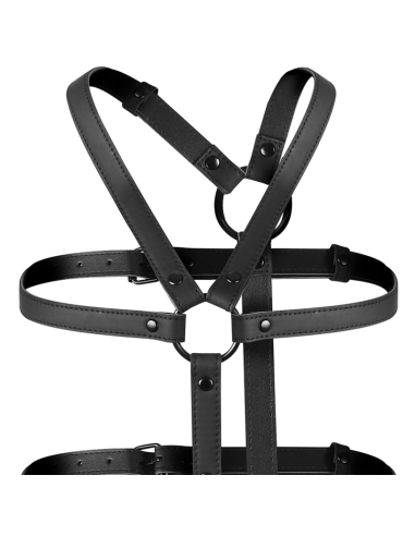 FETISH SUBMISSIVE BONDAGE - ADJUSTABLE HARNESS TORSO AND ARMS