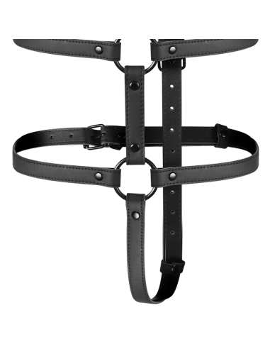 FETISH SUBMISSIVE BONDAGE - ADJUSTABLE HARNESS TORSO AND ARMS
