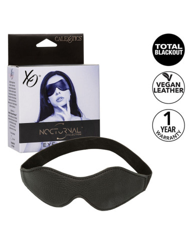 CALEXOTICS - NAKTINĖ AKIŲ KAUKĖ IŠ PVC, JUODA ODA