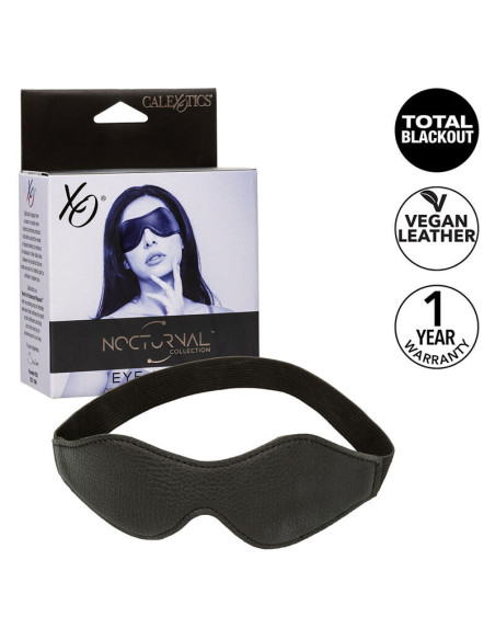 CALEXOTICS - NAKTINĖ AKIŲ KAUKĖ IŠ PVC, JUODA ODA