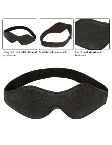 CALEXOTICS - NOCTURNAL EYE MASK PVC LEATHER BLACK