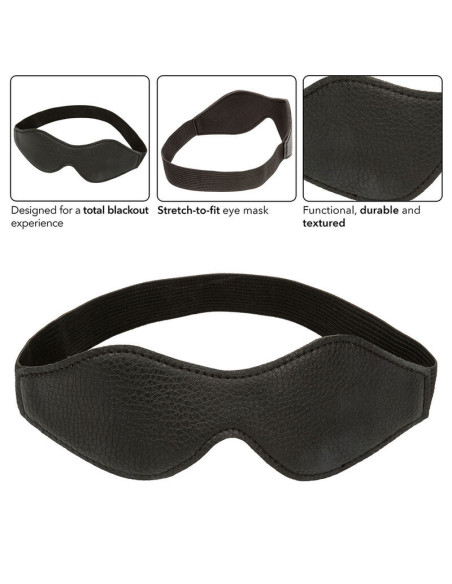 CALEXOTICS - NOCTURNAL EYE MASK PVC LEATHER BLACK