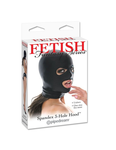 FETISH FANTASY SERIES - SPANDEX 3-HOLE HOOD