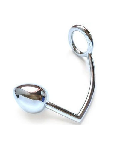 METAL HARD - RING WITH ANAL HOOK 50MM