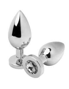 METAL HARD - ANAL PLUG DIAMOND TRANSPARENT SMALL 5.71CM