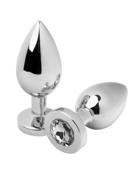 METAL HARD - ANAL PLUG DIAMOND TRANSPARENT SMALL 5.71CM