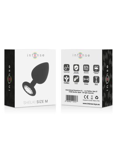 INTENSE - SHELKI M ANALINIS KAIŠTIS, JUODAS