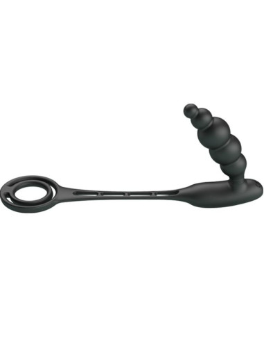 PRETTY LOVE - PENIS RINGS WITH VIBRATOR PLUG