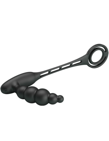 PRETTY LOVE - PENIS RINGS WITH VIBRATOR PLUG