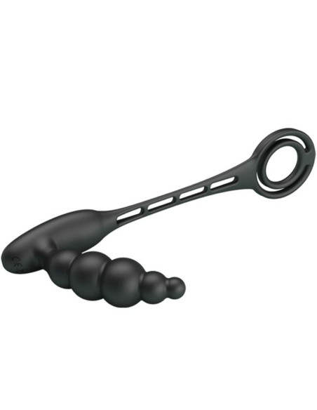 PRETTY LOVE - PENIS RINGS WITH VIBRATOR PLUG