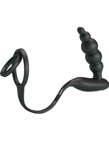 PRETTY LOVE - PENIS RINGS WITH VIBRATOR PLUG