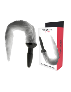 DARKNESS - SILICONE ANAL PLUG WITH GRAY TAIL