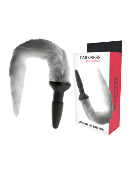 DARKNESS - SILICONE ANAL PLUG WITH GRAY TAIL