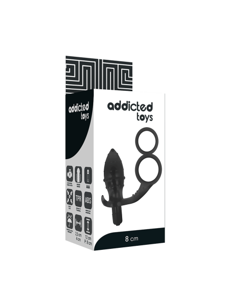 ADDICTED TOYS - ANAL PLUG WITH DOUBLE BLACK RING