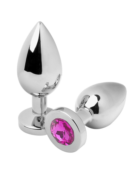 METAL HARD - ANAL PLUG DIAMOND PINK SMALL 5.71CM