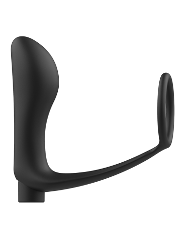 ADDICTED TOYS - PENIS RING WITH REMOTE CONTROL ANAL PLUG BLACK RECHARGEABLE