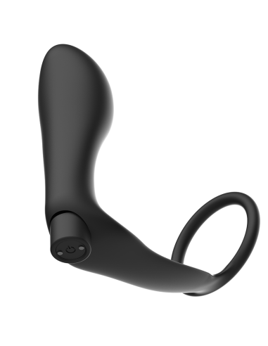 ADDICTED TOYS - PENIS RING WITH REMOTE CONTROL ANAL PLUG BLACK RECHARGEABLE