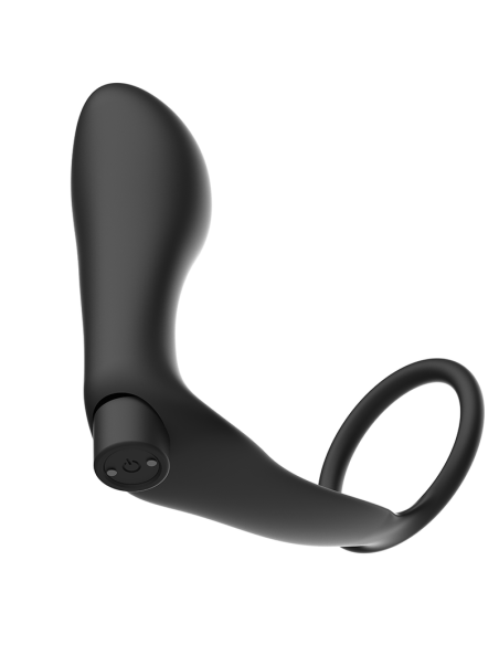 ADDICTED TOYS - PENIS RING WITH REMOTE CONTROL ANAL PLUG BLACK RECHARGEABLE