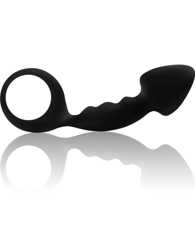 OHMAMA - RIBBED ANAL PLUG WITH RING