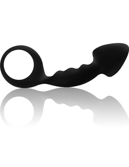 OHMAMA - RIBBED ANAL PLUG WITH RING