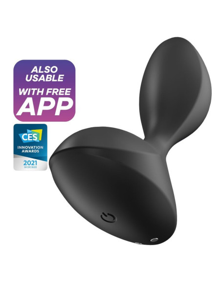 SATISFYER - SWEET SEAL VIBRATING PLUG APP BLACK