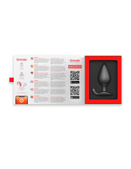 ONINDER - RIO VIBRATING ANAL PLUG BLACK - FREE APP