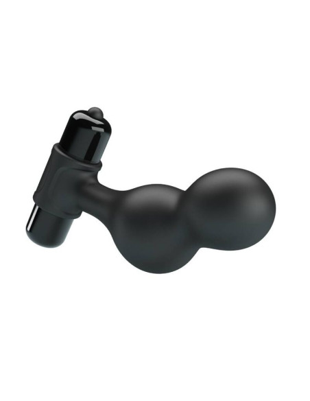 MR PLAY - BLACK SILICONE VIBRATOR ANAL PLUG