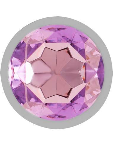 INTENSE - ALUMINUM METAL ANAL PLUG WITH VIOLET CRYSTAL SIZE L