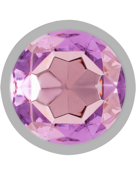 INTENSE - ALUMINUM METAL ANAL PLUG WITH VIOLET CRYSTAL SIZE L