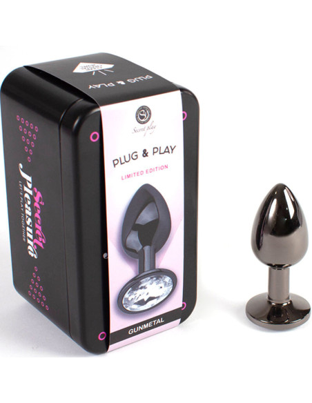 SECRETPLAY - GUNMETAL BUTT PLUG SMALL SIZE 7 CM