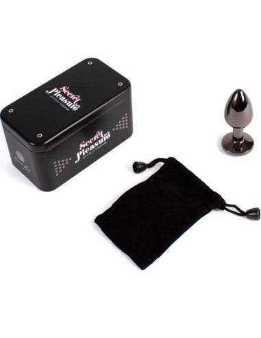 SECRETPLAY - GUNMETAL BUTT PLUG SMALL SIZE 7 CM