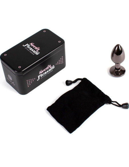 SECRETPLAY - GUNMETAL BUTT PLUG SMALL SIZE 7 CM