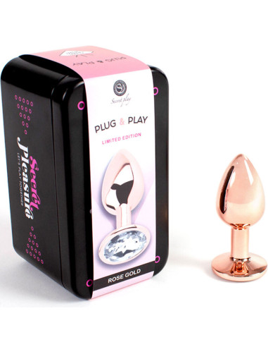 SECRETPLAY - METAL BUTT PLUG ROSE GOLD SMALL SIZE 7 CM