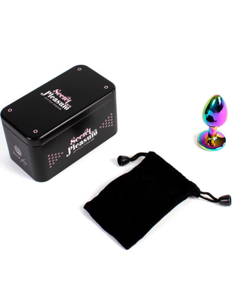 SECRETPLAY - METAL BUTT PLUG RAINBOW SMALL SIZE 7 CM