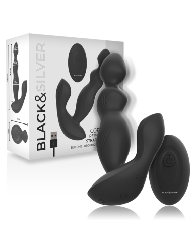 BLACKandSILVER - CORA ANAL PLUG SILICONE REMOTE CONTROL