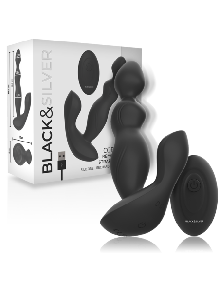 BLACKandSILVER - CORA ANAL PLUG SILICONE REMOTE CONTROL