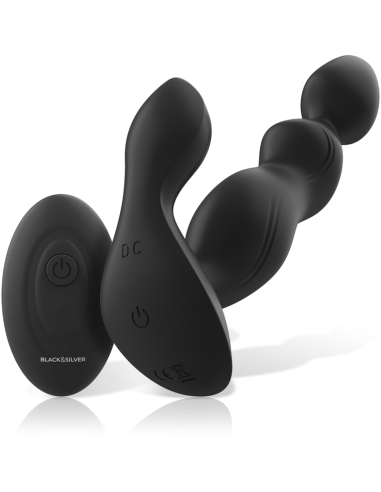 BLACKandSILVER - CORA ANAL PLUG SILICONE REMOTE CONTROL