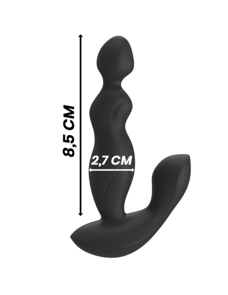 BLACKandSILVER - CORA ANAL PLUG SILICONE REMOTE CONTROL