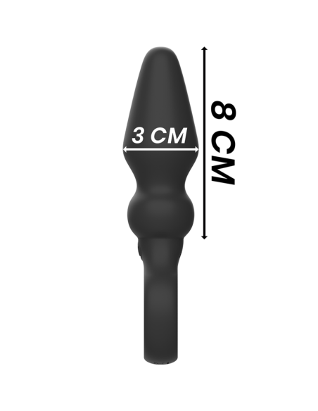 BLACKandSILVER - OZZY POWERFUL SILICONE ANAL PLUG