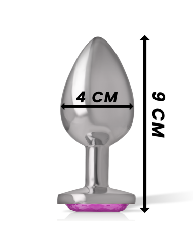 INTENSE - ALUMINUM METAL ANAL PLUG PINK HEART SIZE L