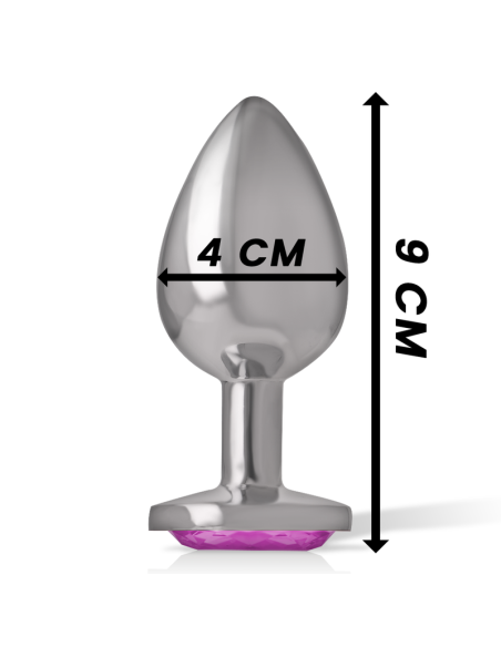 INTENSE - ALUMINUM METAL ANAL PLUG PINK HEART SIZE L