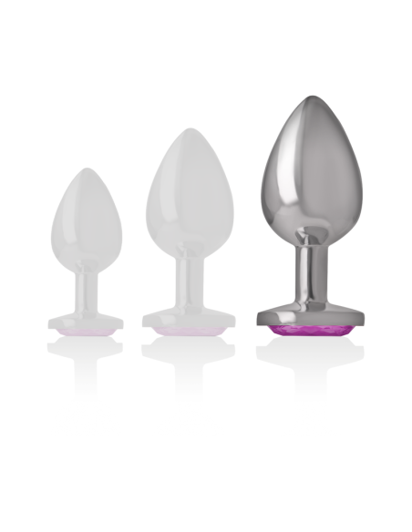 INTENSE - ALUMINUM METAL ANAL PLUG PINK HEART SIZE L