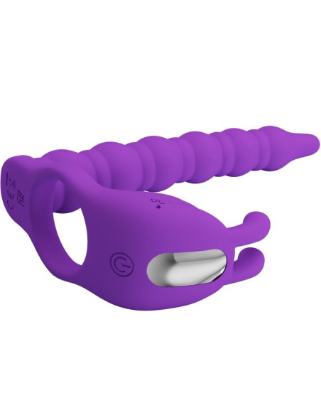 PRETTY LOVE - BLACKNEY PENIS RING WITH LILA VIBRATOR PLUG