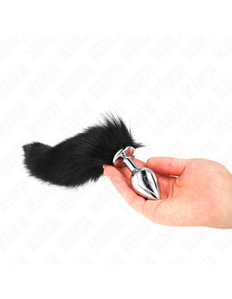 KINK - ANAL PLUG SIZE M 8 X 3.5 CM WITH SYNTHETIC TAIL 40 CM BLACK