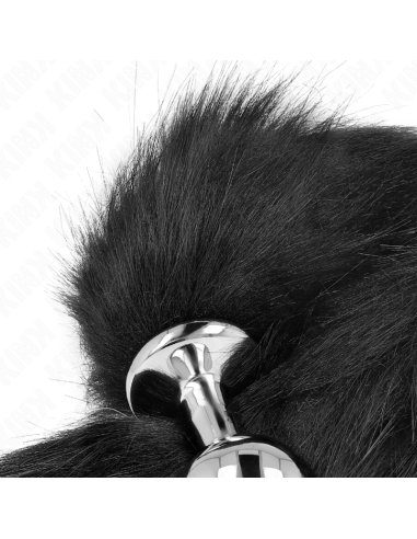 KINK - ANAL PLUG SIZE M 8 X 3.5 CM WITH SYNTHETIC TAIL 40 CM BLACK